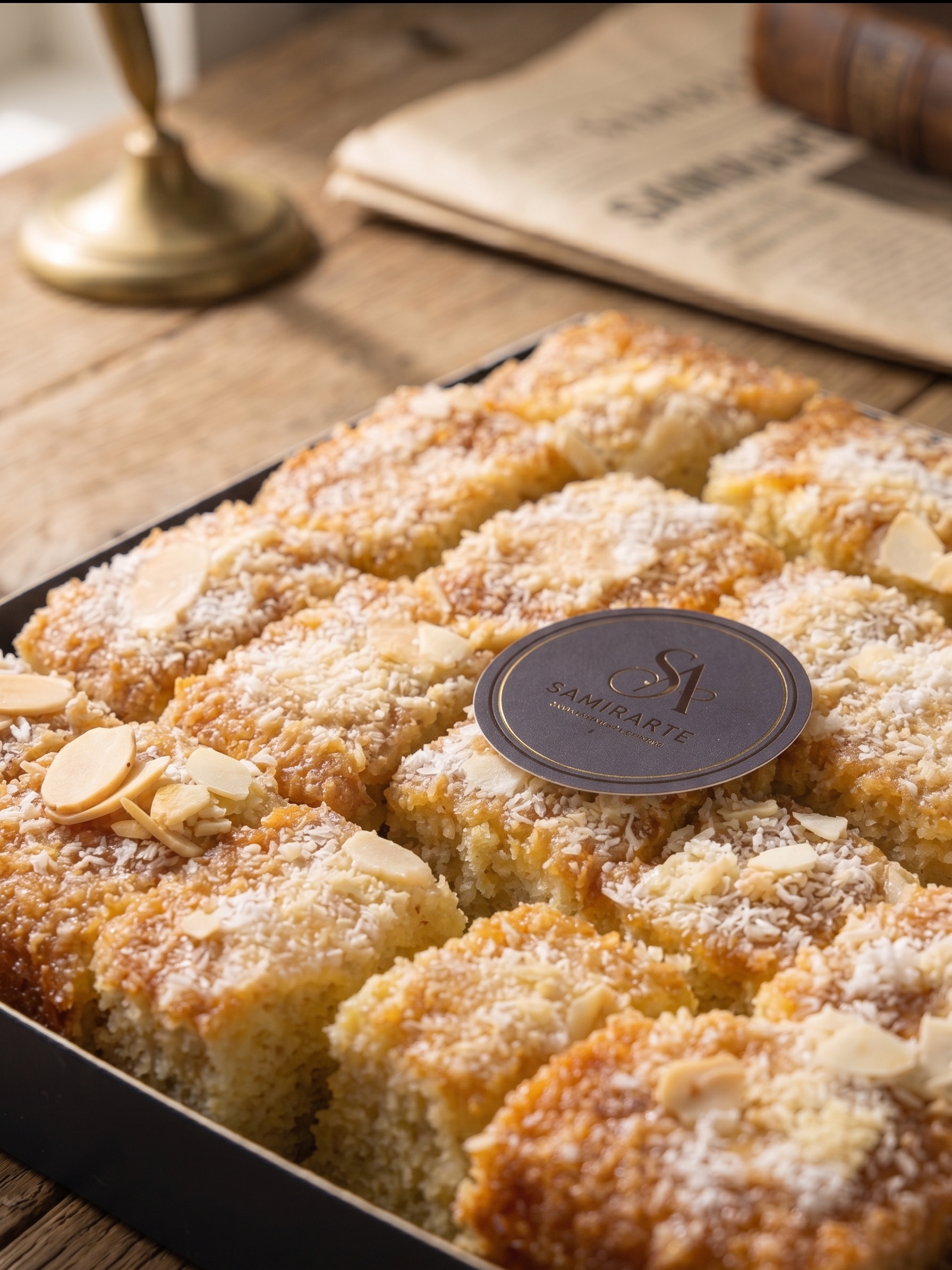Basbousa Tradicional de Almendra y Coco - Imagen 3